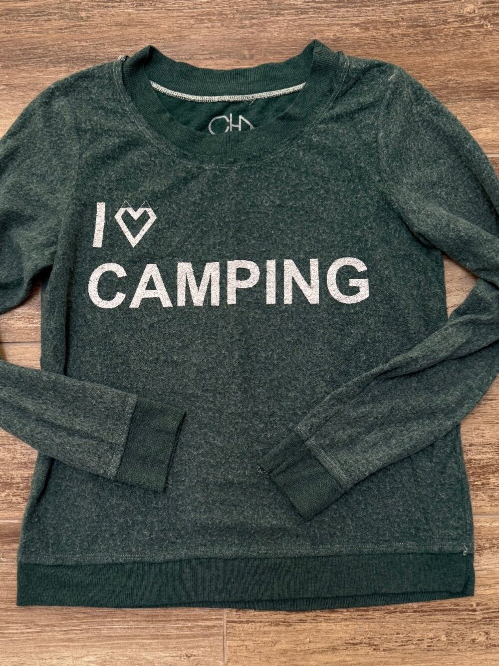 CHASER I Love Camping Sweatshirt in Size Medium - NWT